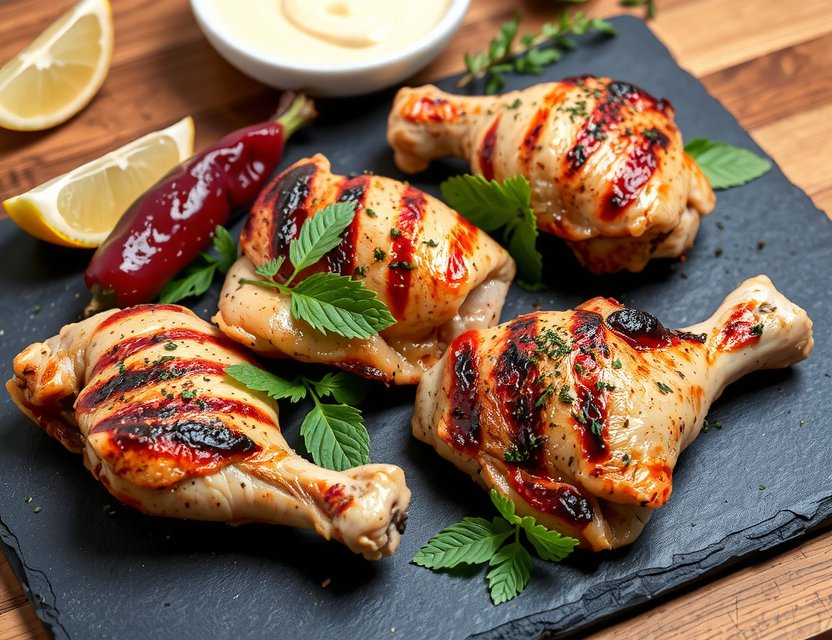 Specialty marinated chicken thighs from Playgrynx